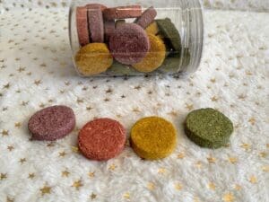 Timothy Hay Multi Color Round Cake Treat for Rabbit, Chinchilla, Hamster, Guinea Pig and Small Animals.