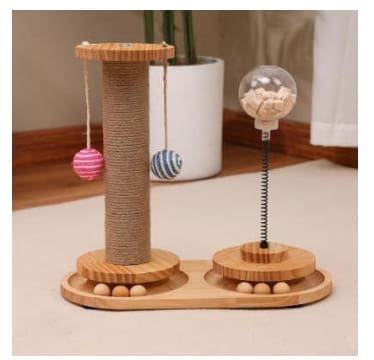 Catnip Cat Treat Dispenser Toy – Spring-Action Treat Dispenser for Cats, Small Dogs, Slow Feeder Interactive Pet Toy