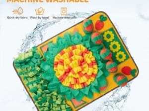Pulling Radishes Dog, Cat and Rabbit Training Smell Mat – Slow Feeder Blanket for Foraging