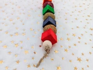 Infused Fruit Balsa Wood, rattan and Hay Hanging Treats for Rabbit Treat, Chinchilla Treat, Hamster Treat, Guinea Pig Treat