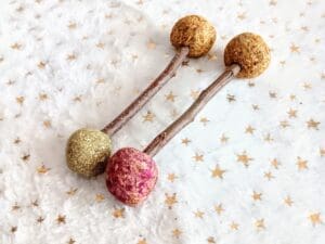 Timothy Hay Floral Grass Ball Barbell Chew Toy Treat. Rabbit Treat, Chinchilla Treat, Hamster Treat, Guinea Pig Treat, Rat and Small Animal