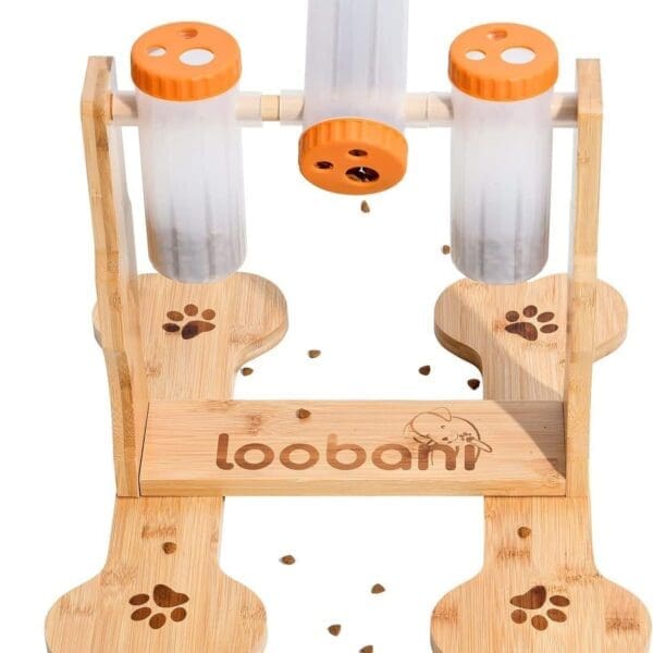 Interactive Wooden Dog Snack Dispenser Feeder Puzzle Toy - Image 5